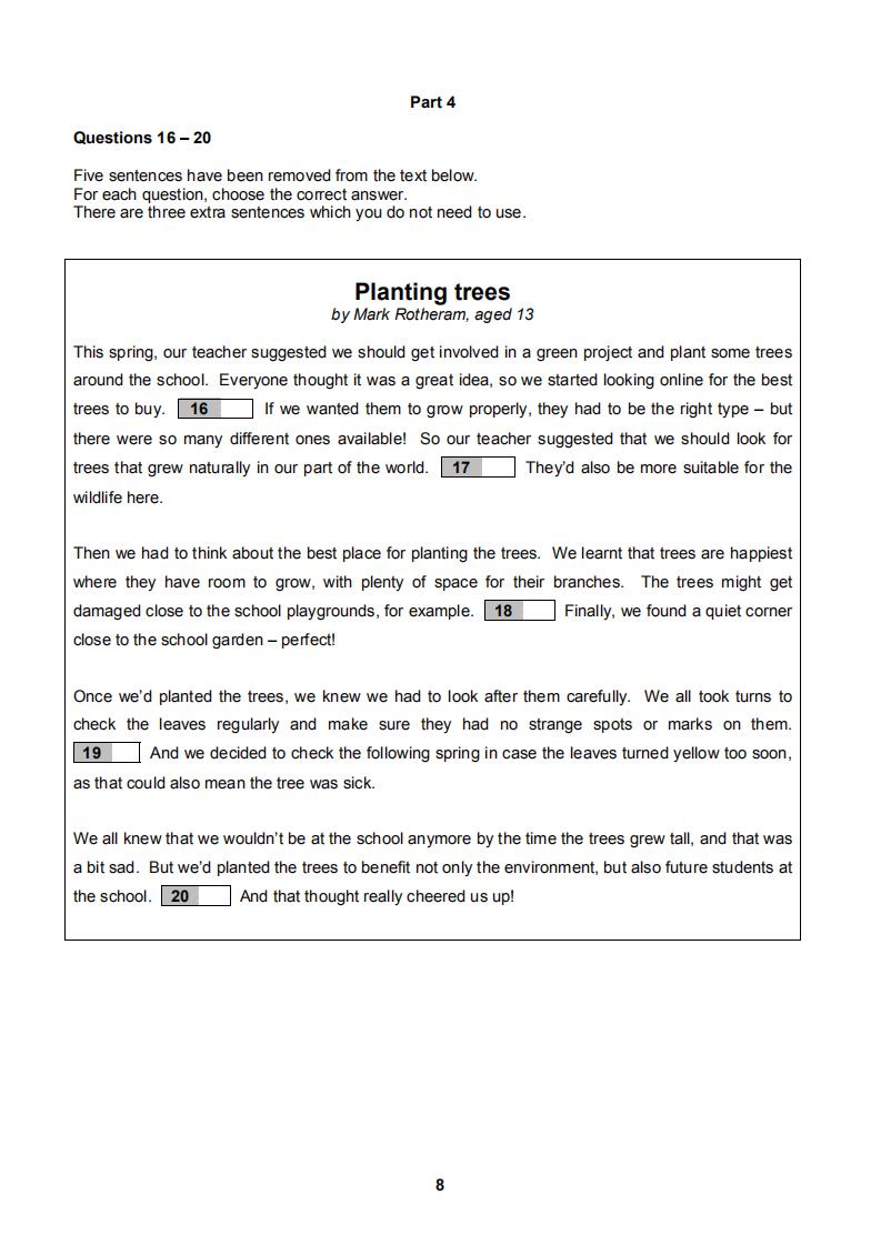 B1 Preliminary Schools 2020 sample tests Reading - QP_07.jpg